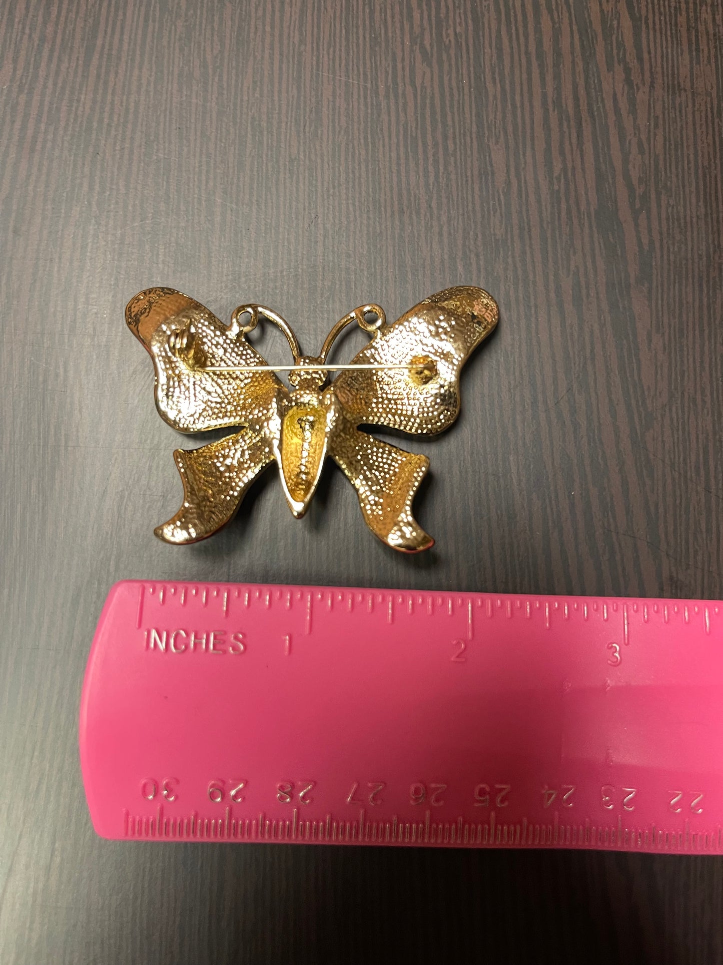 Red & Green Butterfly Brooch