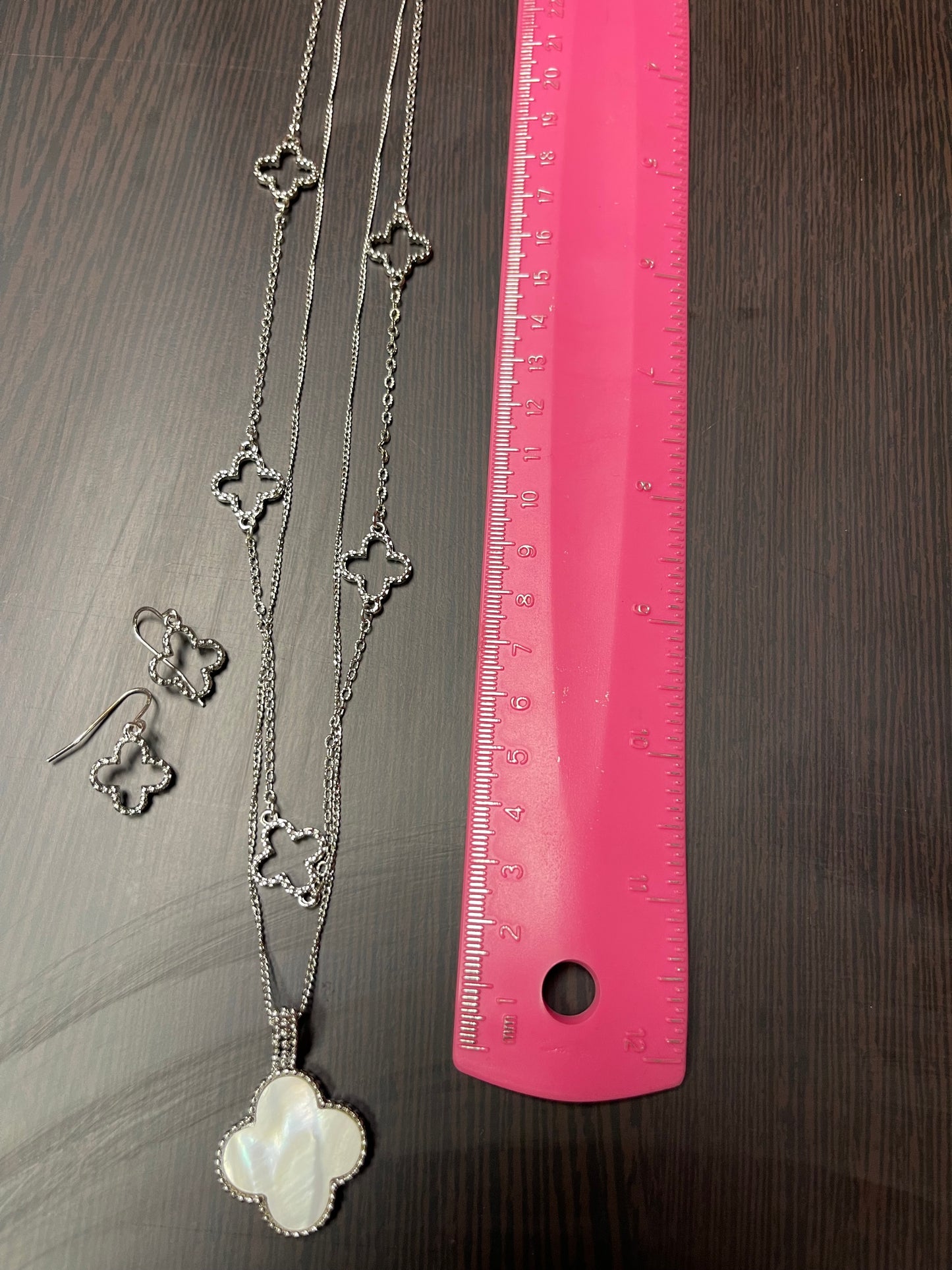 Good Luck & Fortune Necklace Set (Silver Tone)
