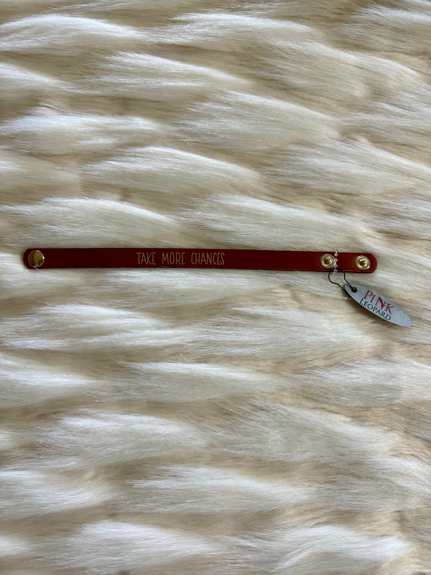 “Take More Chances” Bracelet (Brown)