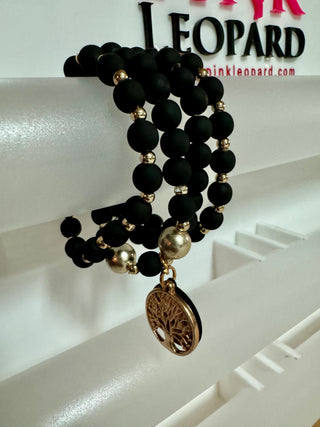 “Life Is What You Make of It” Bracelet (Black)