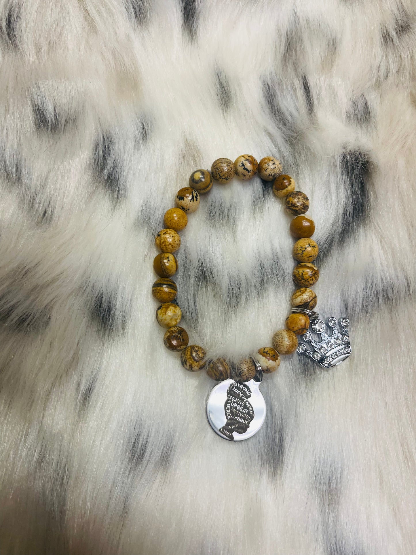 Female & Crown Stretch Bracelet
