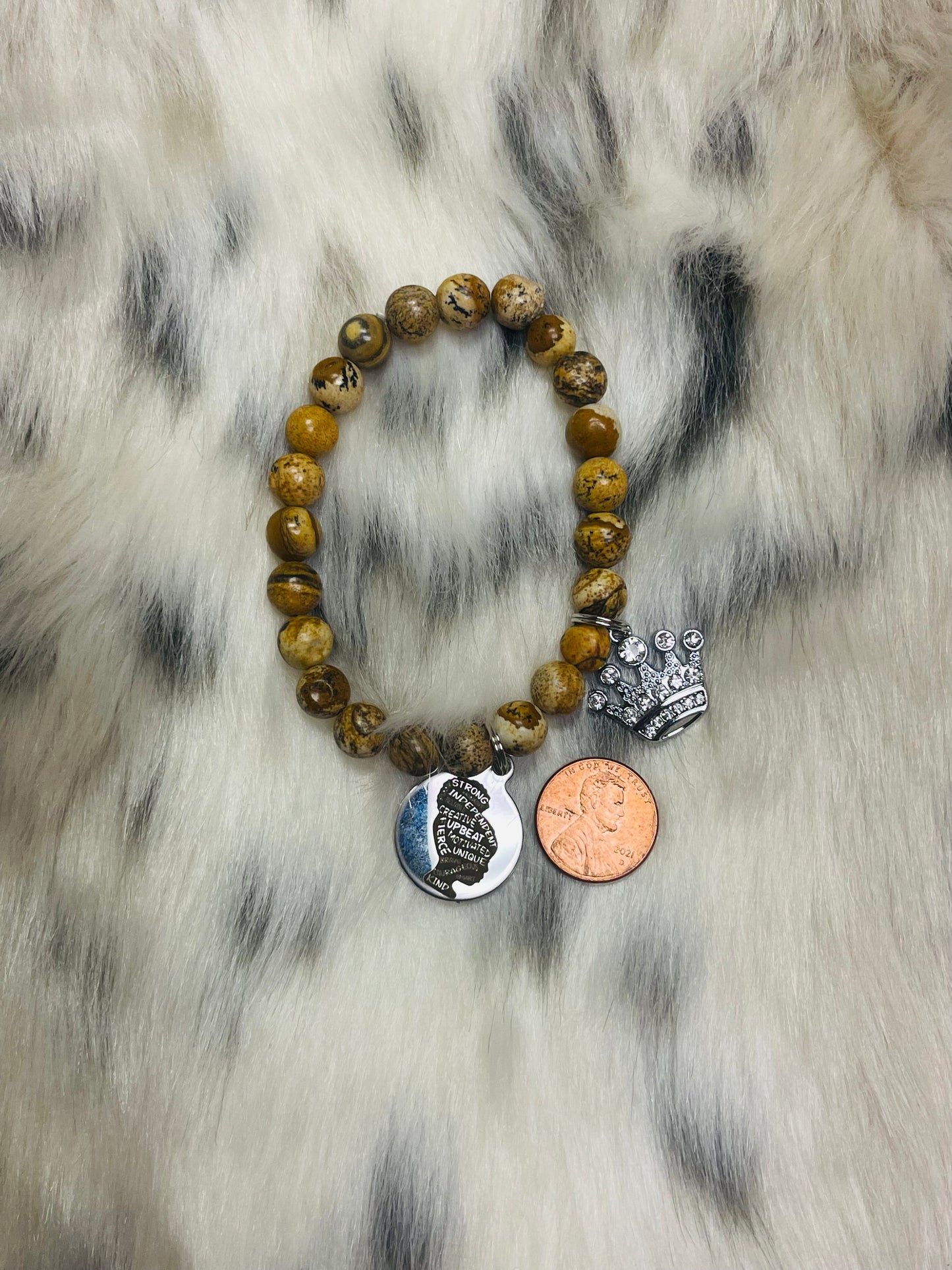 Female & Crown Stretch Bracelet