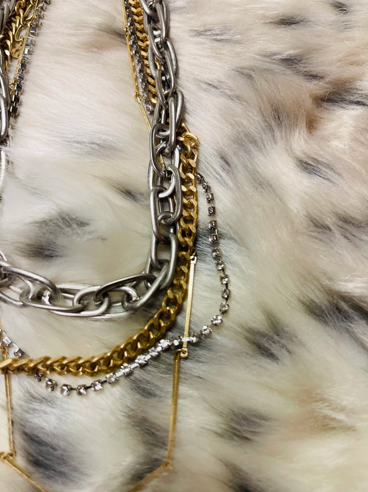 Bold, multi layered. Multi textures