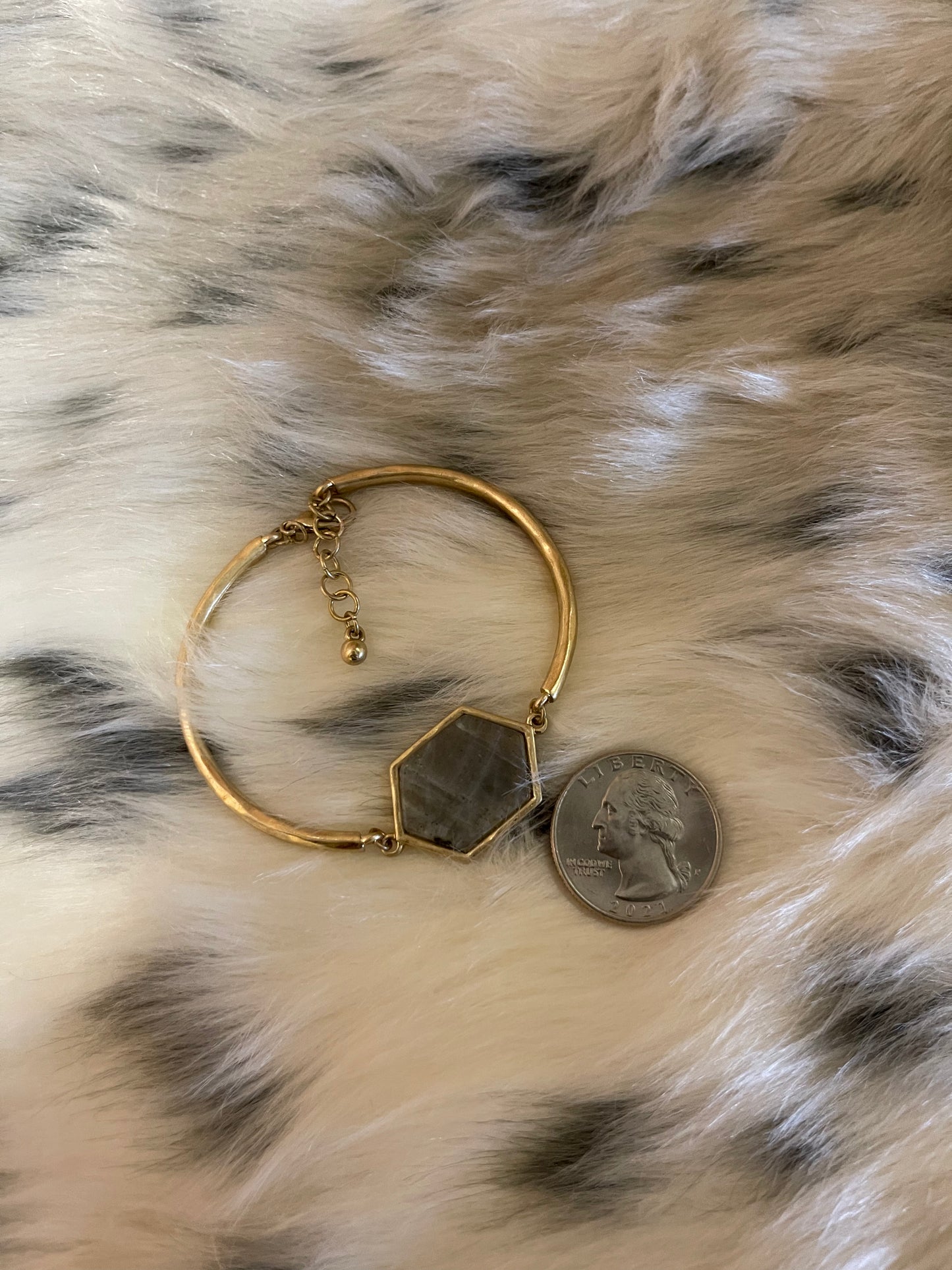 gold stone bracelet