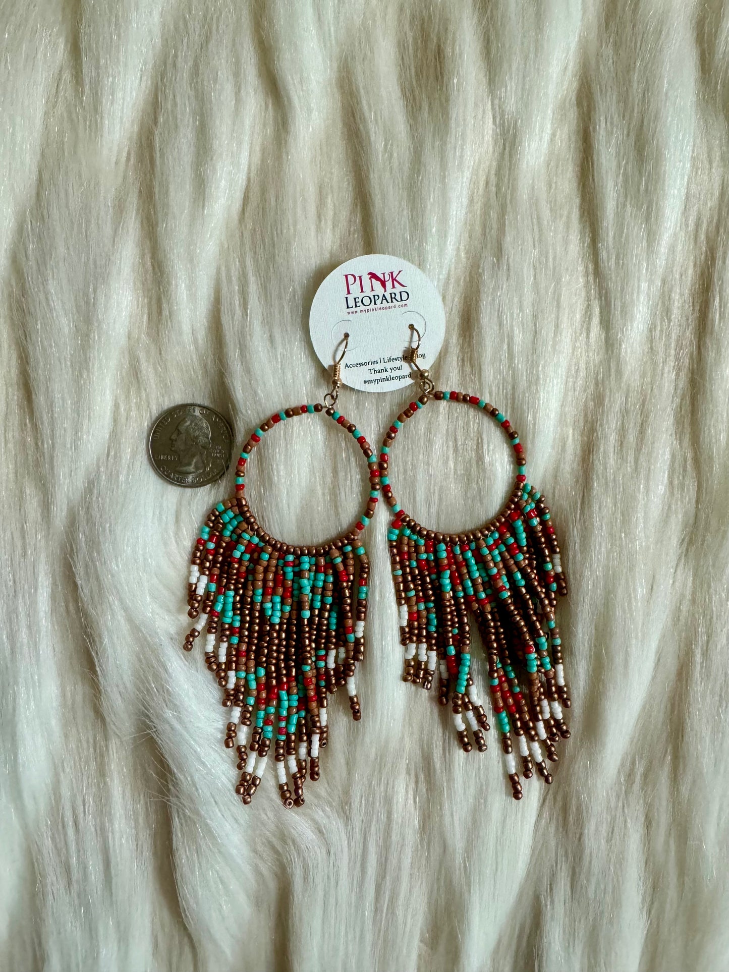 Circle & Fringe Earrings (Multi)