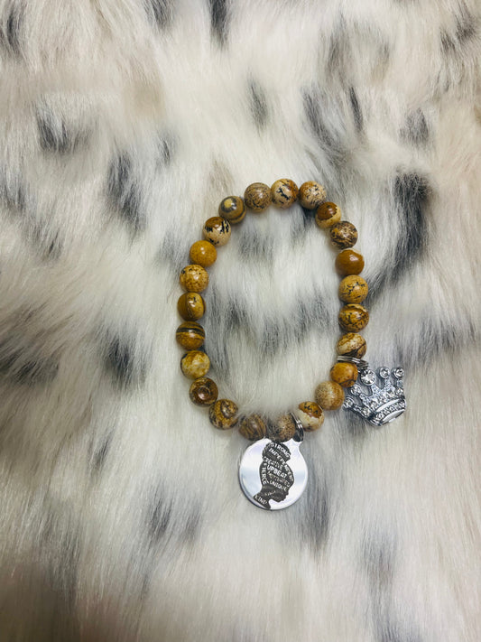 Female & Crown Stretch Bracelet