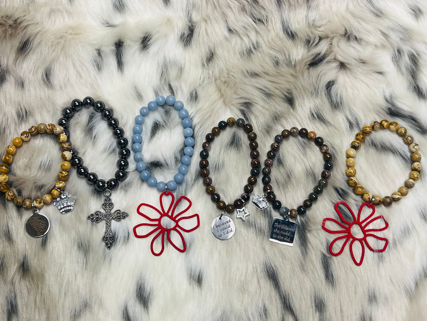 “I Believed I Could” Natural Pietersite Stretch Bracelet