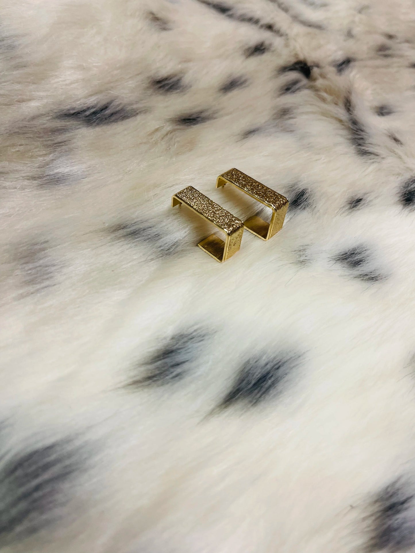 “Brass Flat Square” Earrings