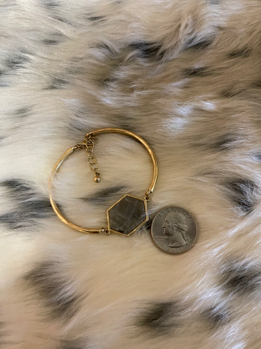 gold stone bracelet 