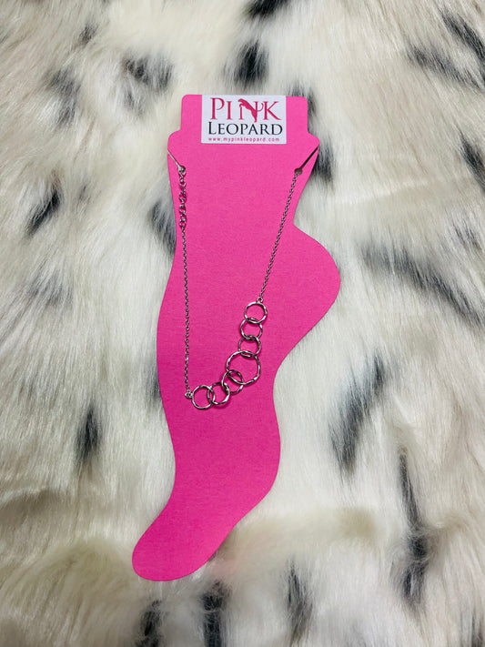 Circles Upon Circles Anklet (Silver Tone)
