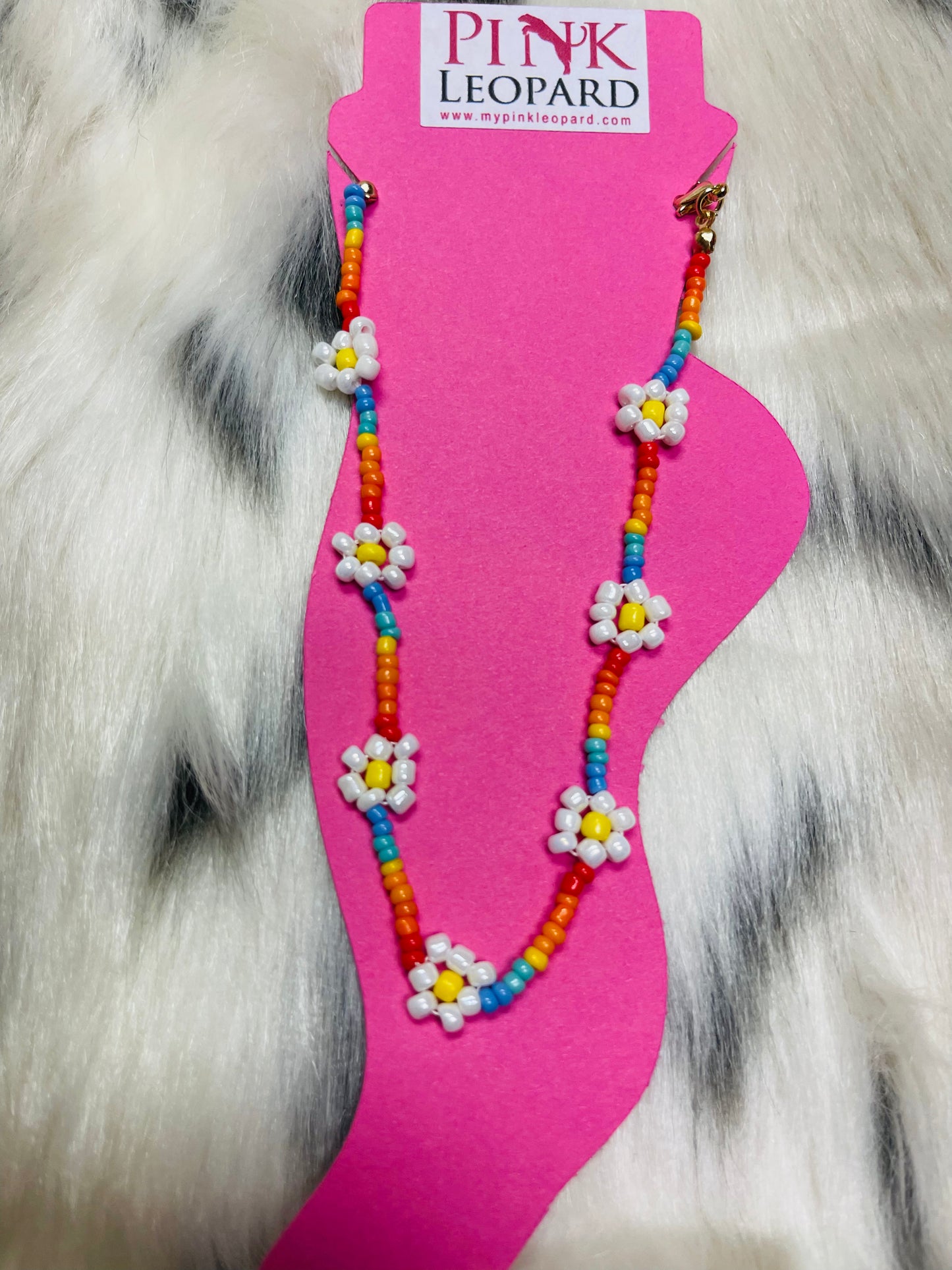 Flowers and Beads Anklet