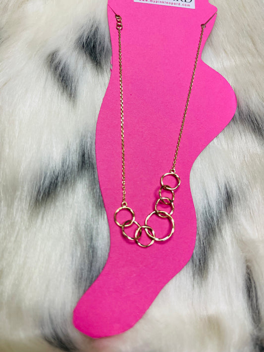 Circles Upon Circles Anklet (Gold Tone)